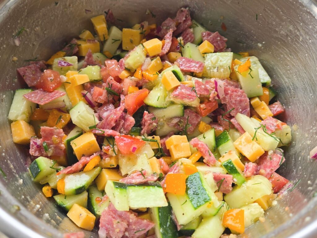 fresh Italian cucumber salad recipe 